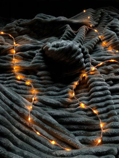 Plaid Home Studio RIBBLE microflanelle vert pastel 130/160 cm